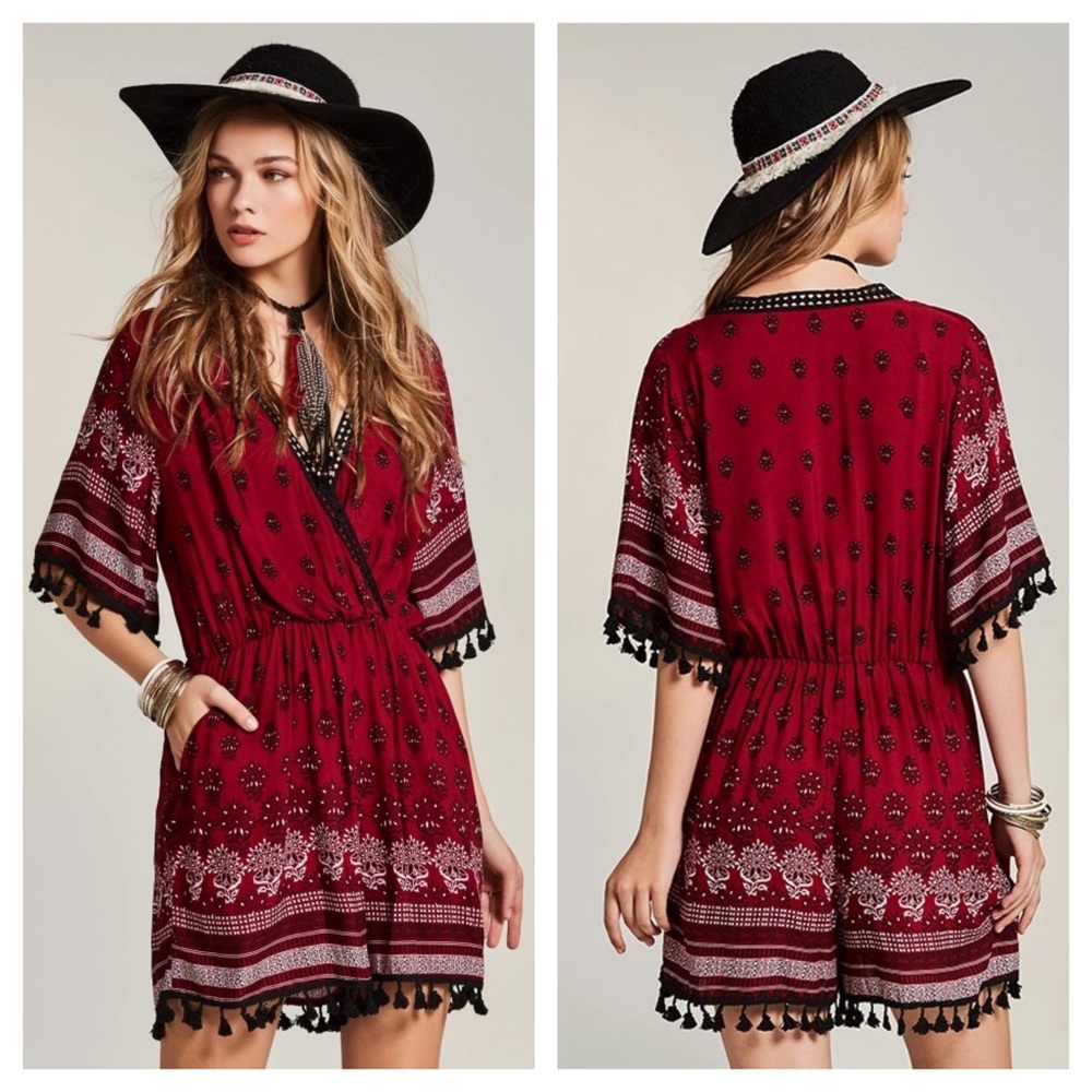 Bohemian Tasseled Romper